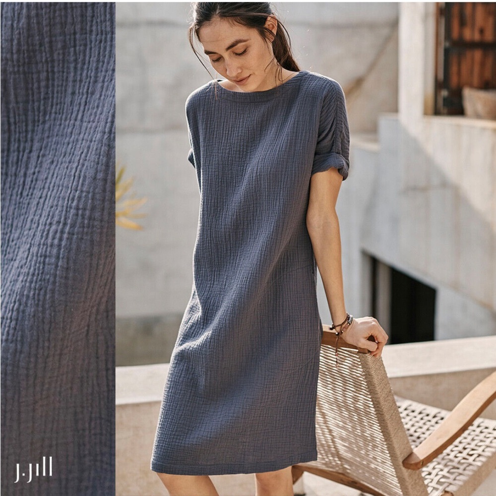 Pure Jill Pleated Knit Dress